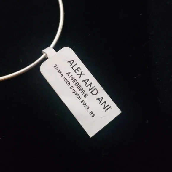 NWT Alex & Ani Rafaelian Silver Snake & Swarovski Crystal 2017 - Picture 9 of 13
